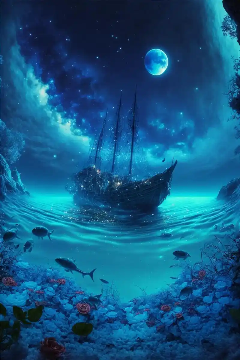 蓝色大海#火火壁纸 #今日分享 #唯美意境 #抖音图文来了  - 抖音