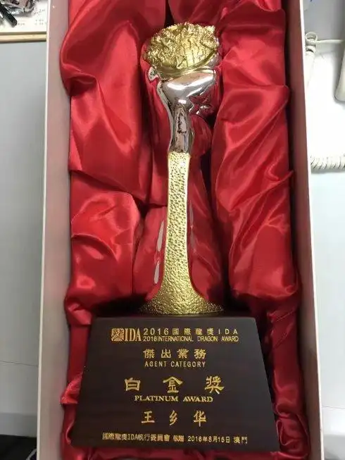 2016年国际龙奖ida杰出业务白金奖