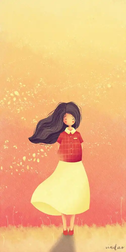 手绘#小清新#治愈系#壁纸#锁屏#女生#平铺