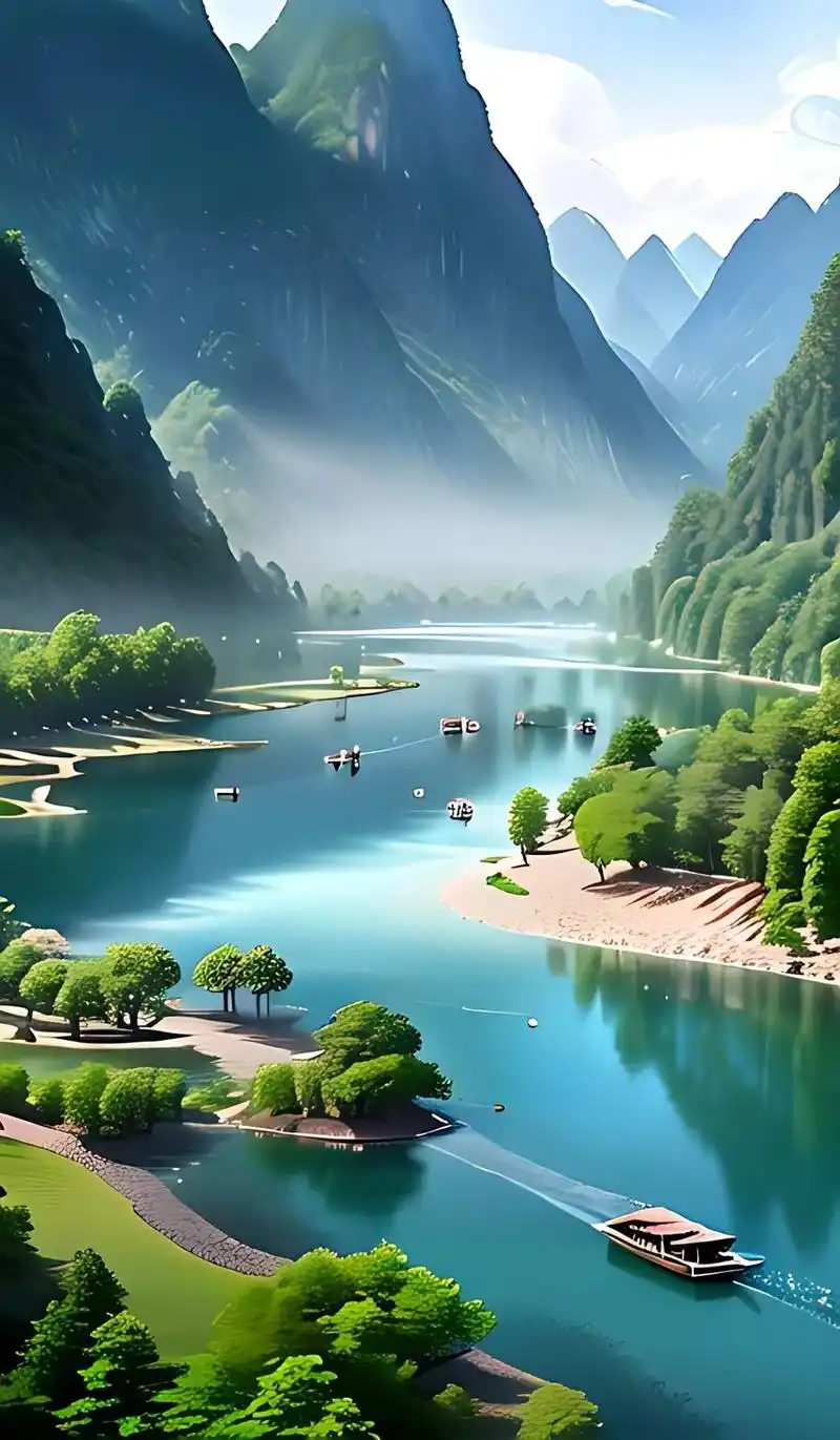 桂林山水,如同大自然的杰作,每一个转角都是惊喜.青 - 抖音