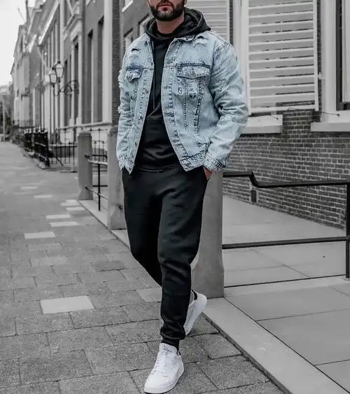 ootd男士穿搭牛仔衣搭配