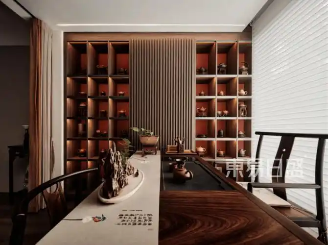 信达公园里132平新中式风装修效果图