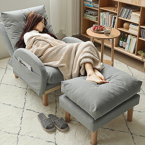 懒人沙发单人阳台躺椅卧室小沙发椅榻榻米休闲网红小型折叠靠背椅