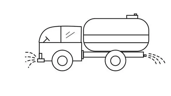简笔画洒水车简笔画洒水车