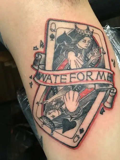 扑克_纹身图案手稿图片_小九啊的纹身作品集