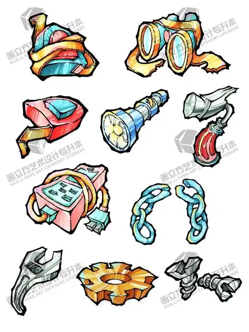 艺术设计装饰画生活用品手绘素材