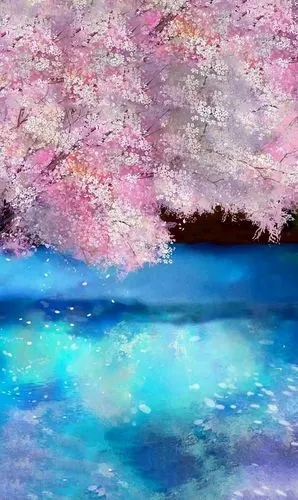 唯美古风壁纸风急桃花也似愁点点飞红雨