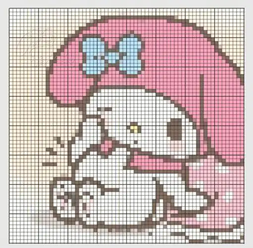 93钩针/棒针/十字绣/拼豆!#像素画  #手工  #像素  #像素图
