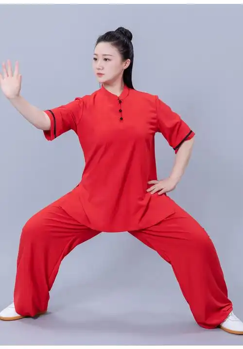 绘武太极服女夏季新款短袖武术练功服夏装中老年太极拳表演服休闲套