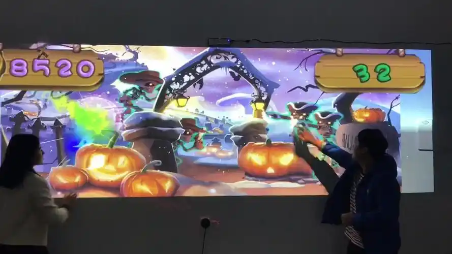 墙面互动 - 全息投影_多媒体展厅设计_影视动画制作_魔法境解决方案