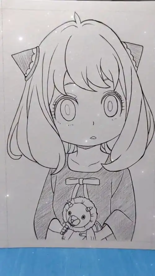 间谍过家家阿尼亚手绘漫画人物