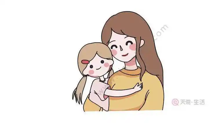 简笔画漂亮彩色母亲节我和妈妈一起读书唱歌贺卡涂色卡通图片-红豆饭