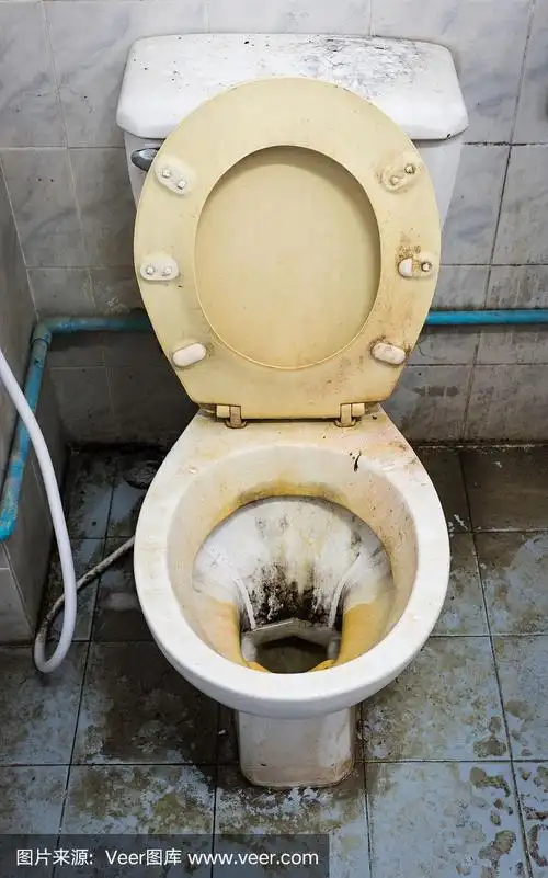 关上房子里肮脏的抽水马桶.