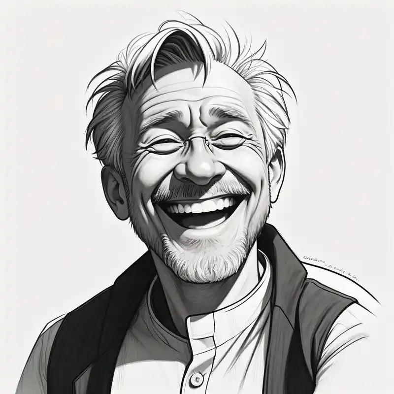 一组充满故事感的沧桑大叔黑白素描头像,每一笔都透露出岁月的痕迹