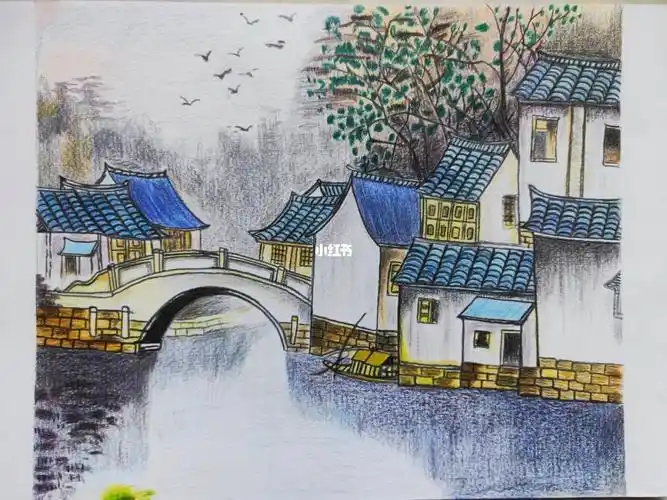 江南水乡画 江南水乡画图片大全