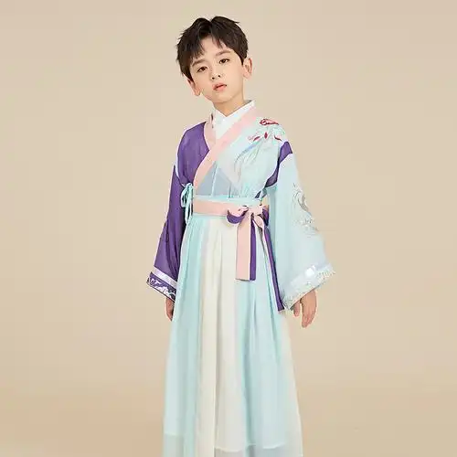 男童汉服中国风唐装儿童古装童装汉服古风帅气小男孩表演服夏装薄