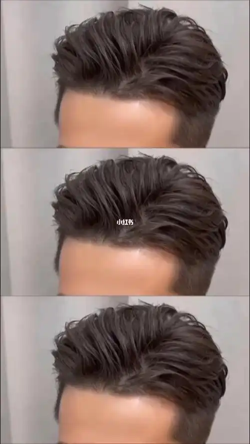 轻熟风微风三七背头