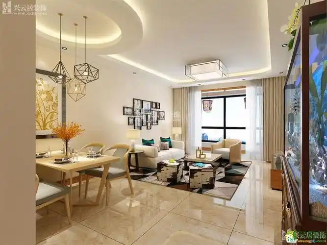 大同三室一厅一卫装修—兴云居装饰枫林逸景90平现代简约风格装修效果