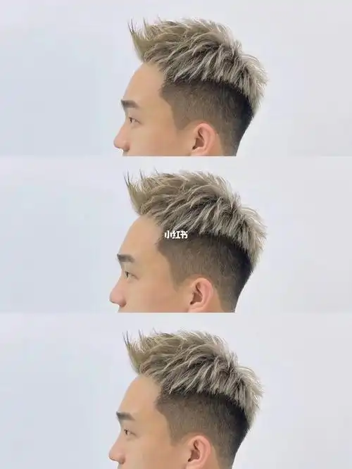 男生短发凌乱前刺