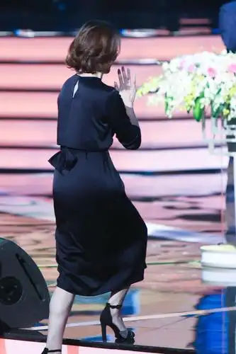 董卿又现"减法式"穿搭,黑色连衣裙配波波头,简约却精致感无敌