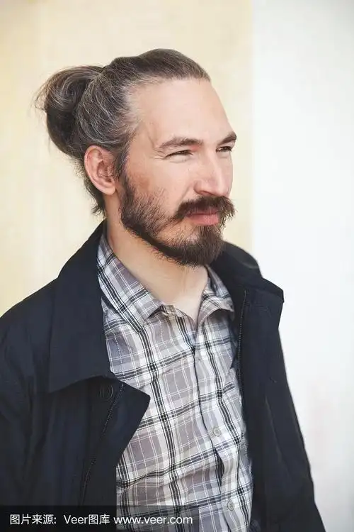 络腮胡子,长发,青年人,男人,美