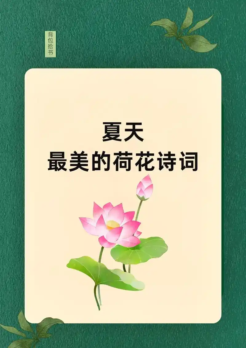 夏天最美的荷花诗词|小荷才露尖尖角,早有蜻蜓立上头#古诗词  - 抖音