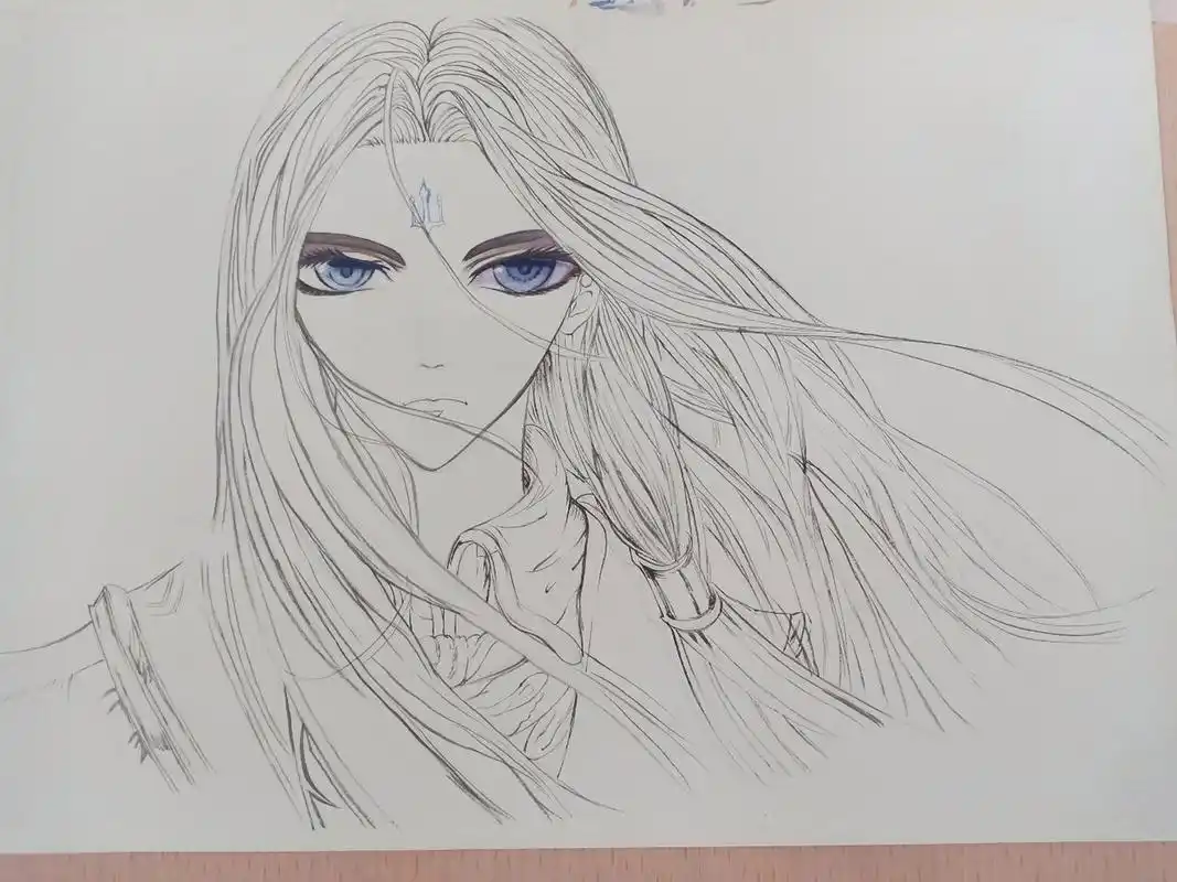 2019年我画的斗罗大陆之海神修罗神唐三 水彩步骤图!希望涨粉 帅帅帅