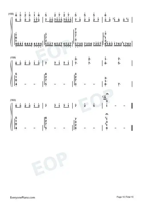 undertale ost双手简谱预览10-钢琴谱文件(五线谱,双手简谱,数字谱