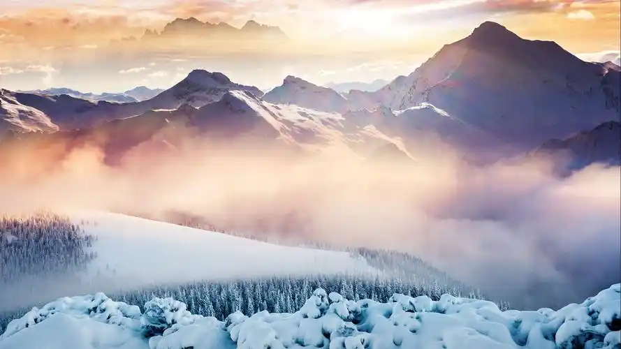 冬天唯美雪景高清电脑桌面主题壁纸(一)