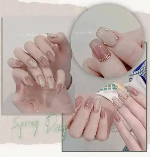30 款巨好看ins美甲!清爽显手白,短甲也能做!_图片_来源_绿色