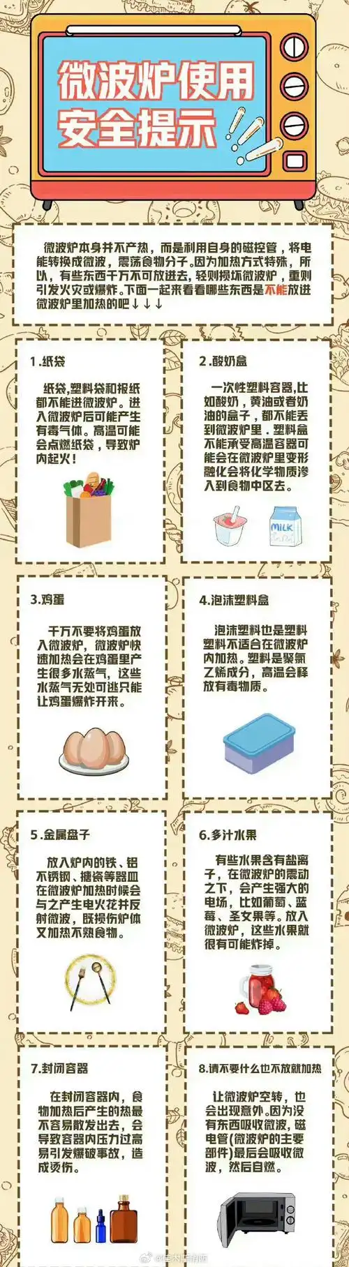 【微波炉使用安全提示】微波炉能做很多美食,看上去好像无所不能,但是