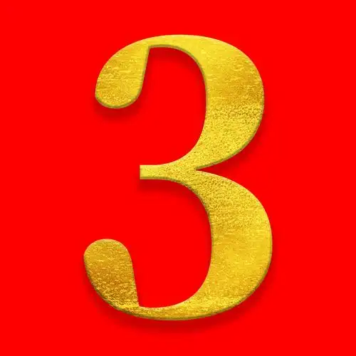 金色数字3图片大全