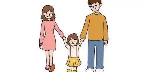 彩色全家福一家三口简笔画怎么画 手牵手一家三口简笔画教程