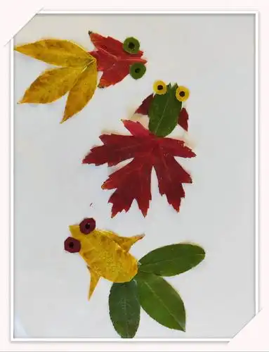 【教育活动】创意无限——树叶拼贴画