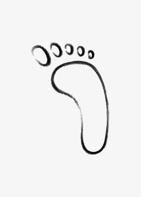 人图脚印简笔画