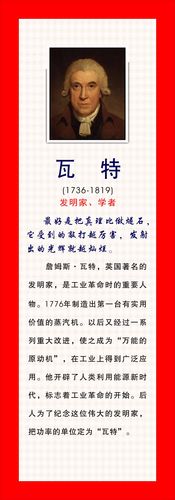 762海报印制展板写真喷绘106学校园文化科学家名人简介绍瓦特8