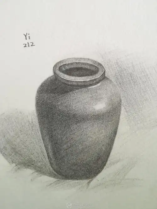 临摹罐子素描美术基础入门临摹物体训练