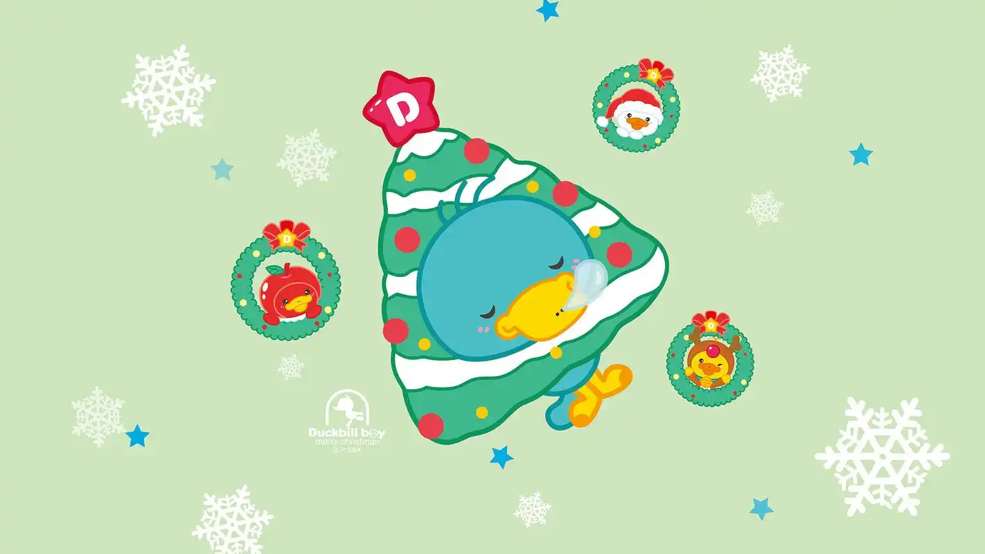 小清新鸭嘴兽可爱卡通高清桌面壁纸高清大图预览1920x1080_卡通动漫