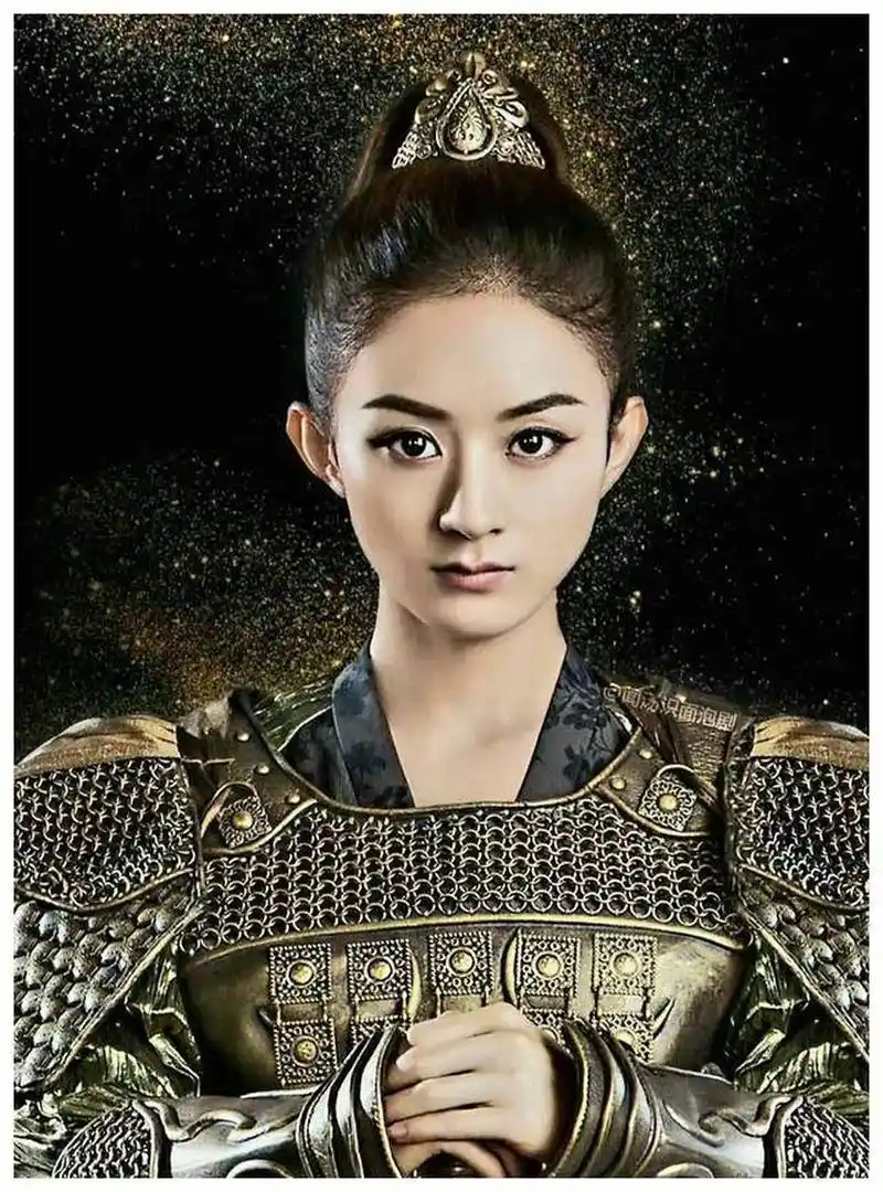 赵丽颖戴着面纱路透社,穿着黑色的戏服,用黑色的面纱遮住了脸颊.