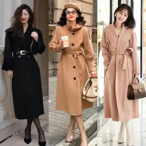 女人上了年龄冬天穿大衣搭裙子长裤总不会错让你减龄洋气