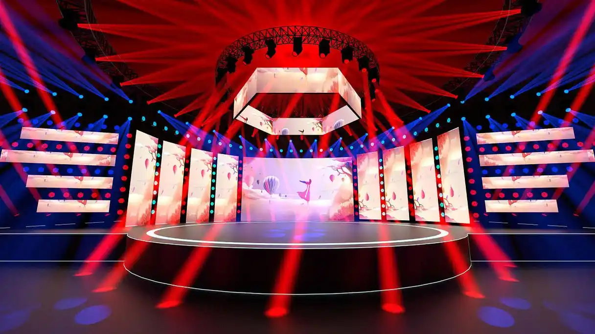 c4d 灯光舞美渲染尝试——某少儿舞蹈汇演舞台设计