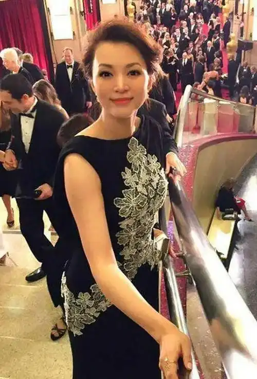 董卿这次美到国外去了,一身黑色刺绣长裙现身国际大型活动,东方美人