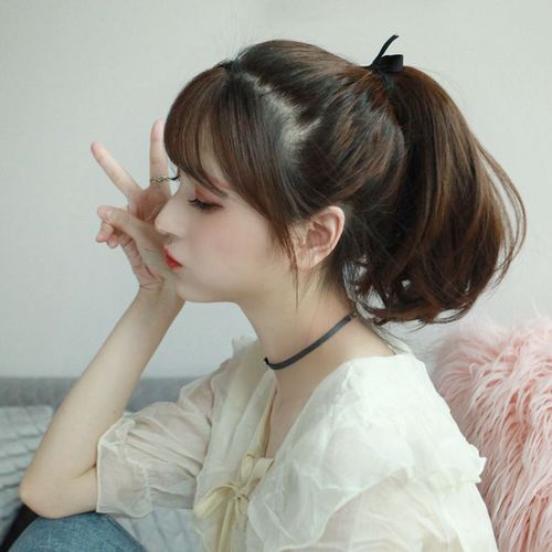 微卷内扣马尾超短短卷发短款仿真假发女网网红马尾