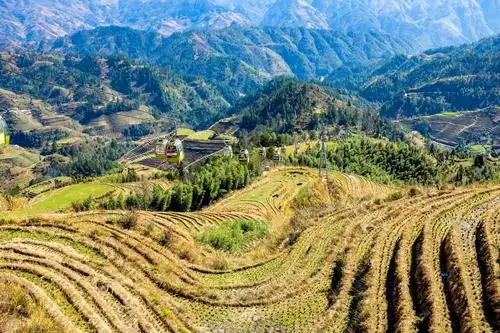 实拍广西龙脊梯田,美成抽象画,不愧为自然风景界的"顶梁柱"!