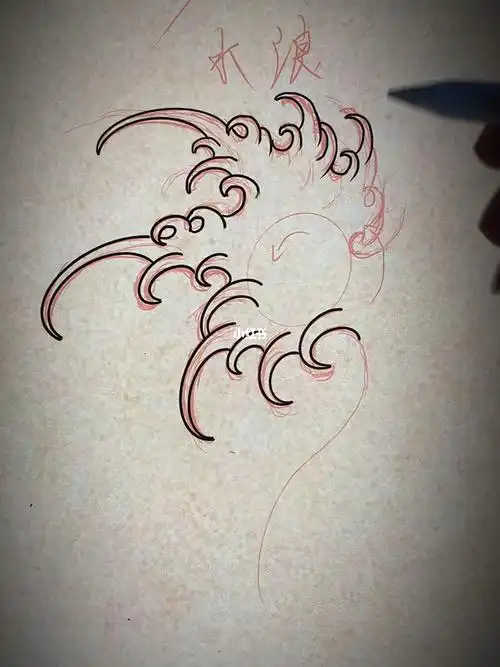纹身  #我的纹身分享  #纹身教学  #传统纹身  #纹身刺青  #水浪画法