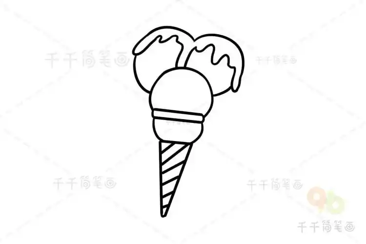 冰淇淋涂色模板大全 小朋友们看过来食物填色画简笔画
