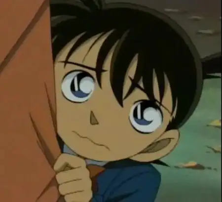 求几张柯南卖萌,撇嘴的图片,像这样表情的.