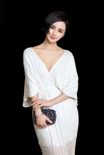 上一张下一张简介张歆艺深v白裙上海维密红毯写真图片.