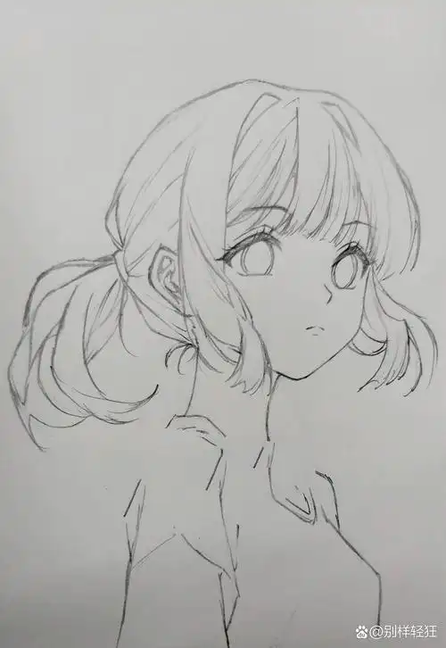 画了可爱的小女孩