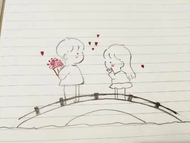 情侣情侣简笔画 #可爱简笔画  #我的绘画成长史